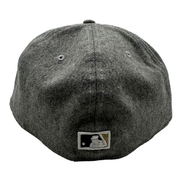 New Era 59Fifty Houston Astros Hat Cap Size 7 1/8 Gray Melton Wool Fitted MLB - Picture 5 of 6
